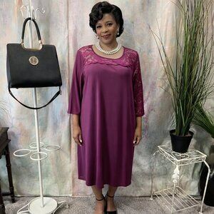 New 📌bpc Figure-Friendly Mother of the Bride - Semi Formal Dress with Lace